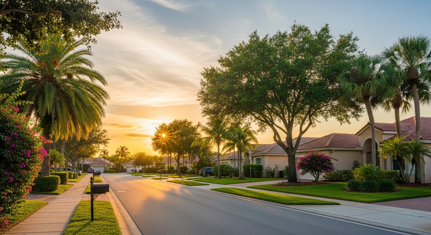 Residential neighborhood in Port St. Lucie, Florida